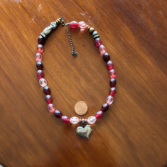 Antique Beautiful Pink and Silver Tone Beaded Necklace. - Picture 8 of 8